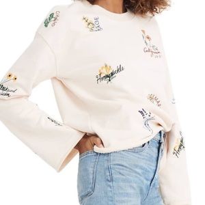 Madewell Botanical Embroidered Sweatshirt